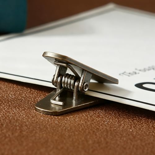 CRASPIRE 2Pcs Journal Notebook Clip Page Holder Clip Antique Bronze Vintage Chinese Rich Word Small Metal Decorative Bookmark for TN Travelers Journaling Reading Writing Document Planner Sketchbook - style: 2Pcs Chinese Words - Becoming Rich Suddenly