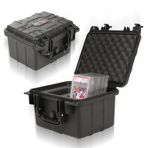 Storage Box for Collectible Cards, Tools, Screws, Craft Supplies DIY Adjustable Organizer Box with Removable Dividers & Protective Foam, Lightweight Stackable Storage Container Black Buckle - size: 1 Pack | DIY Divider | Small Size | Black