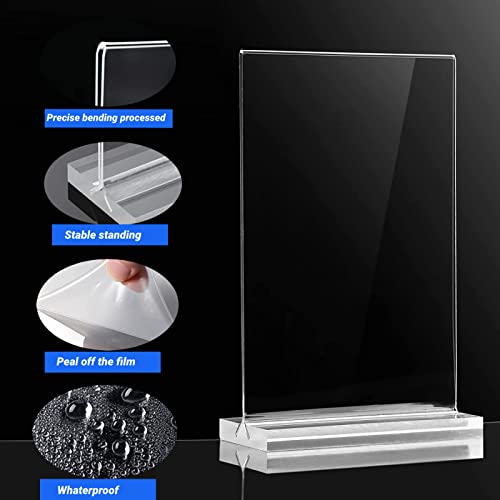 24 Pcs 2.5 x 3.5 Inch Mini Acrylic Sign Holder, Wallet Size Desktop Photo Frames Double Side Picture or Display Plastic Sign Holder Suitable for Office Wedding (2.5 x 3.5 Inches)