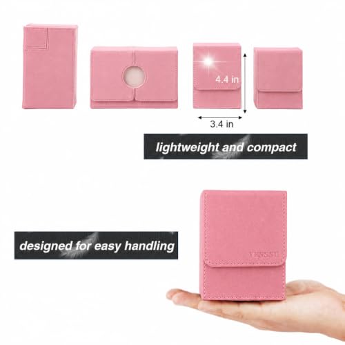 Venssu MTG Deck Box with Commander Display, Fits TCG Cards (Pink&Pink) - color: Pink&Pink