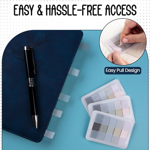 Essex Wares - 300 Pieces, 5 Morandi Colors, Transparent Sticky Notes Tabs - color: Morandi Colors
