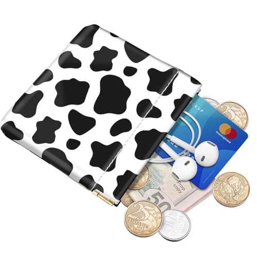 Cow Squeeze Coin Purse Pouch Small Makeup Bag for Purse - color: Cow, size: Small (4.4"x3.85")