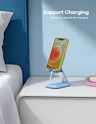 Lamicall Easter Basket Stuffers for Teens Girls Boys Cell Phone Stand, Blue Cell Phone Holder for 4-8'' Smartphone, Desk Accessories & Workspace Organizers, Telephone Stands - color: Blue
