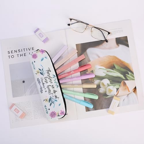 Mr. Pen- Cute Pencil Case Pouch, 2 Pack - color: White, size: 1 Pack