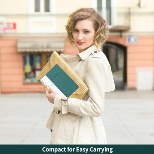 Spiral Notebook-5.75" x 8.125" College Ruled Journal with Inner Pockets and 160 Pages,PU Leather Cover Business Journal, Twin-Wire Binding Notebook Perfect for Office & Home School Supplies Green - color: 004-Green-1pack, size: A5-160 pages