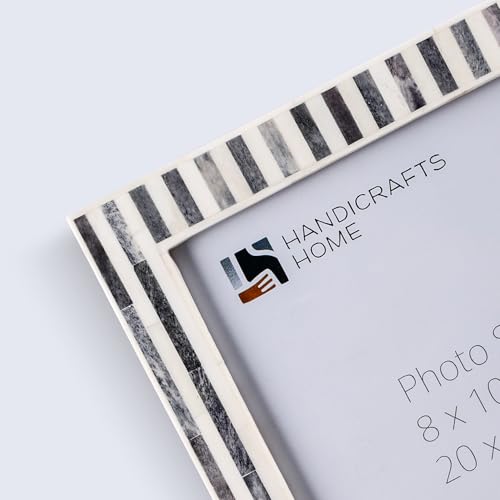 Handicrafts Home Handmade Neutral Bone Inlay Grey & White Picture Frame,6x4 - color: KAYALA-SAJE, size: 8X10