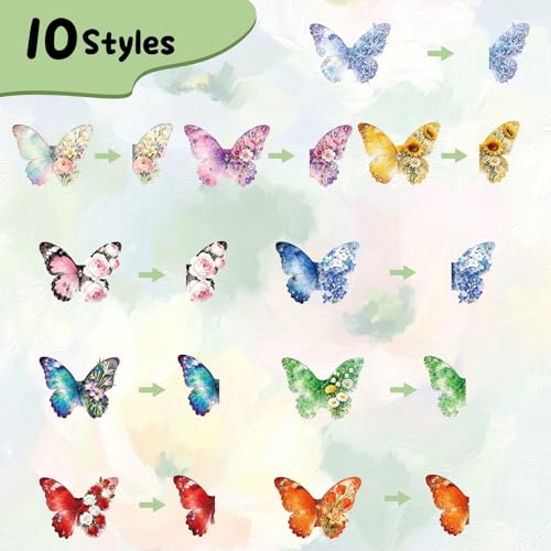 10 Pcs Butterfly Magnetic Bookmarks, Cute Animal Page Markers for Reading - color: Butterfly