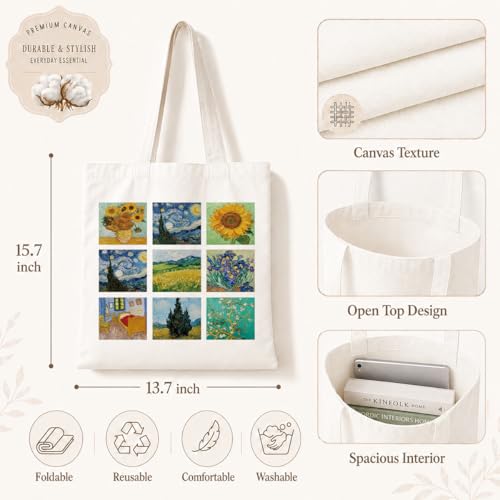 Funny Canvas Tote Bag, Reusable Shoulder Grocery Bag, Holiday Gift Bags for Friends, 13.7x15.7 inch - color: Style 09