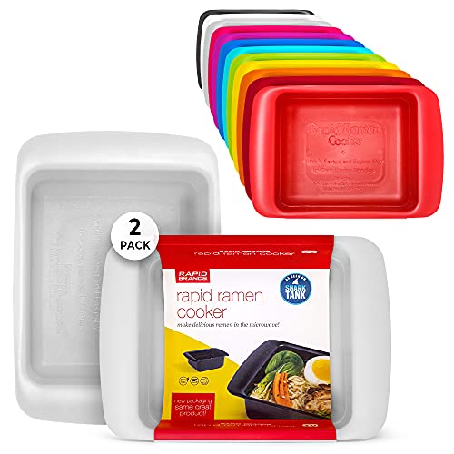 Rapid Ramen Cooker | Microwavable Cookware for Instant Ramen | BPA Free and Dishwasher Safe | Perfect for Dorm, Small Kitchen or Office | Gray, 2 Pack - color: Gray, size: 2 Pack Standard