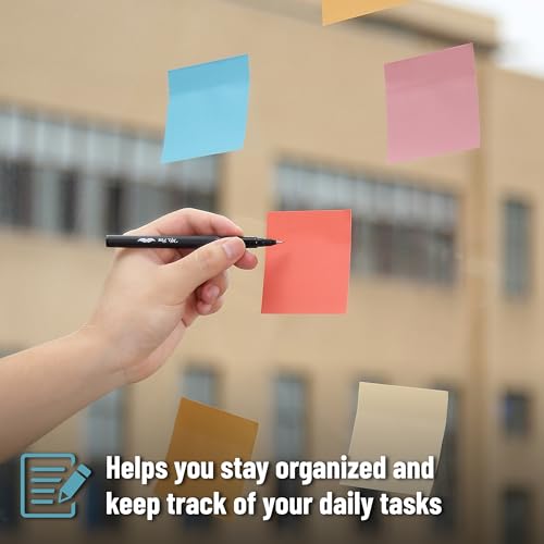 Mr. Pen- Sticky Notes, 3"x3", 12 Pads, 600 Sheets, Vintage and Retro Colors - color: Vintage and Retro