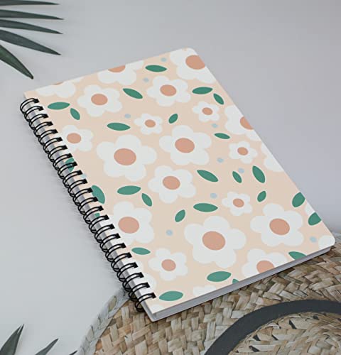 Yansanido Spiral Notebook, 4 Pcs A5 Cherry Design Hardcover 8mm Ruled 4 Color 80 Sheets -160 Pages Journals for Study and Notes (Cherry) - style: Cherry