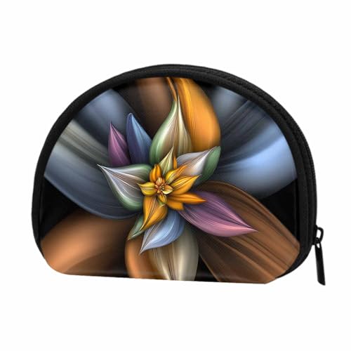 IBILIU Small Coin Purse Retro Flower Abstract Metal Art Pattern Mini Wallet Coin Pouch Change Purse For Women Men - color: Coinp-004