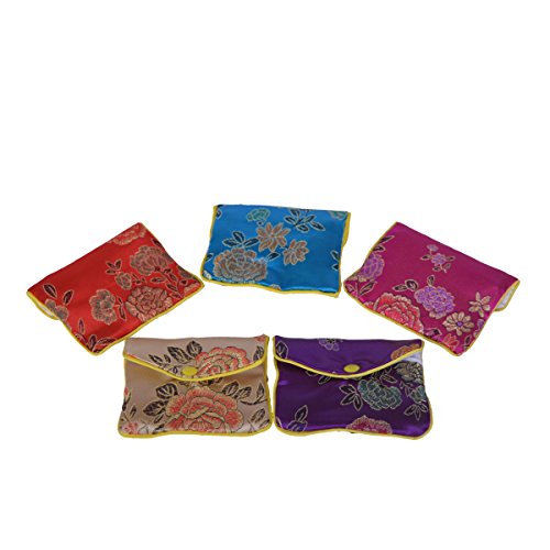 Baitaihem 15 Pack Jewelry Purse Pouch Gift Bags Chinese Silk Style Brocade Embroidered Bag,Multiple Colors(Medium) - color: Multiple Colors, size: Medium