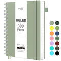RETTACY Spiral College Ruled Notebook, 300 Pages, A5 Size (5.7" x 8.2") - color: Light Green, size: 5.7" x 8.2"