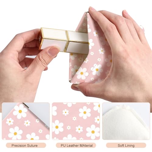 2Pcs PU Leather Small Squeeze Coin Purse Pouch Mini coin Bag Unique And Cute Wallet Cosmetic Bags Change Bag For Women Girls Men （Blue and Pink Flowers 3 - color: Blue and Pink Flowers 3