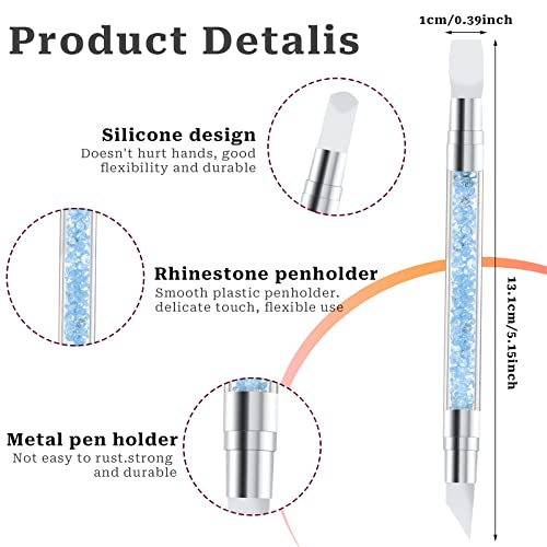 5 Pcs Nail Art Sculpture Pen Dual Tipped Silicone Nail Tools Nail Art Acrylic Pen Silicone Brushes for Resin Nail Art Tools for Design Nail Foil Carving Drawing Effect Shaping Drawing - color: 5 pcs style A