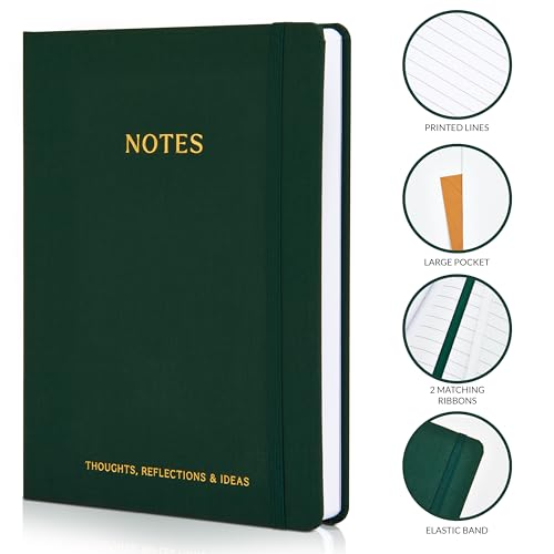 Aesthetic Thick Notebook Journal for Women 7" x 10" - Linen Hardcover