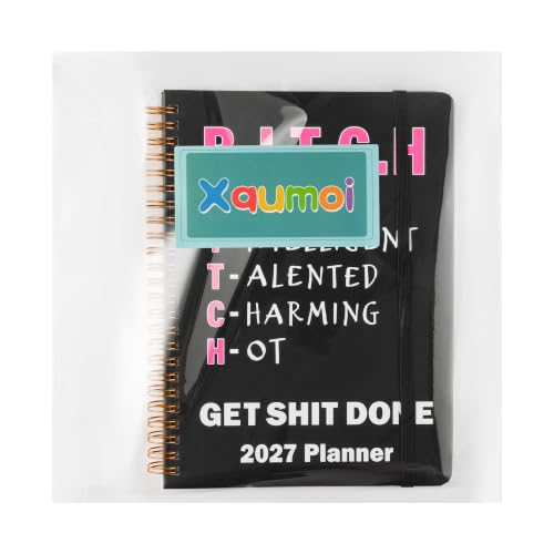 Xqumoi 2027 A5 Planner Black Bitch Sweary Weekly and Monthly Planner Gift - color: Black Bitch 2027, size: A5