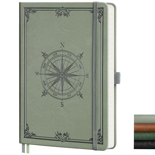 AHGXG Dotted Journal Notebook, 192 Pages, A5 Medium Size (5.7'' x 8.3'') - color: Light Green