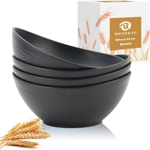 65 OZ Large Salad Bowls, Large Plastic Bowl Reusable (Black) - color: Black, size: 65 Oz