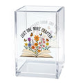 Just One More Chapter Acrylic Pen Pencil Holder for Desk Bookshelf - color: Transparent33