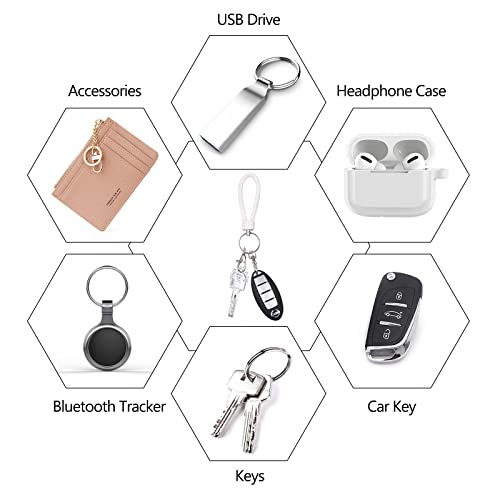 ID Card Badge Holder Key Chain with Metal Keyring, Plastic Slide Open with ID Window for Women Men Girls Students,Gray - color: Gray Marble