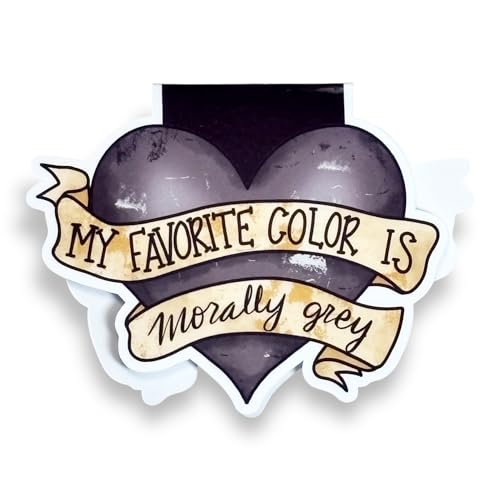 Creates Magnetic Bookmark for Reading Journals Planners Scrapbooking Office Supplies Cute and Funny Bookmark for Bookworms Matte Laminate Double Sided Handmade (Morally Grey) - color: Morally Grey