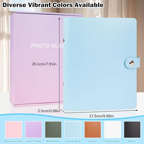 Ruibytree 320 Pockets Album for Instax Mini & Polaroid 2x3" Pictures, Blue - color: Blue