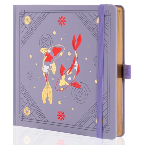 TIEFOSSI Dotted Square Journal Notebook 160 Pages for Women & Men(8 x 8) - color: Light Purple, size: Square-Dotted
