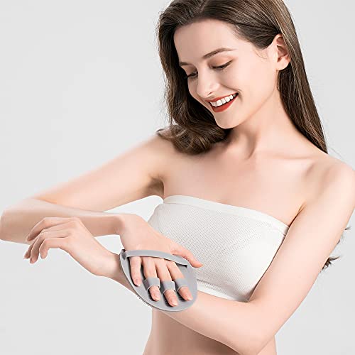 2 Pack Soft Silicone Shower Brush, Body Exfoliating Skin Massage Scrubber - color: 1 Pars_green+gray
