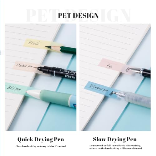 Golcellia Sticky Tabs, Soft Pastel Book Tabs for Notebooks, 300 Pcs - color: Yellow, Pale Purple, Pink, Mint Green, and Sky Blue