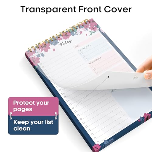 Taja To Do List Notepad, Undated Daily Planner for Work and Goal Setting - color: i-Twilight Petals, size: 1 Pack