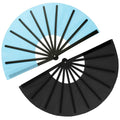 Maitys 2 Pack Foldable Fans for Rave Dancing,Modern Color,Simple Pattern - color: Modern Color, style: Simple Pattern