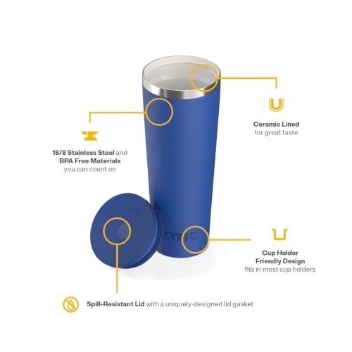 RTIC 28oz Everyday Tumbler, Insulated, Ceramic Lined, Cobalt - color: Cobalt, size: 28 Ounces