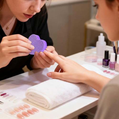 Manicure Kit Disposable Press On Nail Tool Packaging Kit (Purple, 32 PCS) - color: Purple, 32 PCS