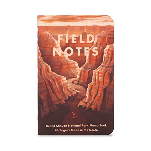 Field Notes: National Parks Series (Series B - Grand Canyon, Joshua Tree, Mount Rainier) - Graph Paper Memo Book 3-Pack - 3.5 x 5.5 Inch - color: Series B - Grand Canyon, Joshua Tree, Mount Rainier