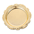 Golden Iron Jewelry Dish Tray for Desserts, Party Entertaining - color: Golden