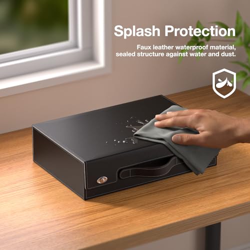 Trading Card Storage Box 3900+ with Handle, Black - color: Black, size: 3900+ with Handle & Metal Latch