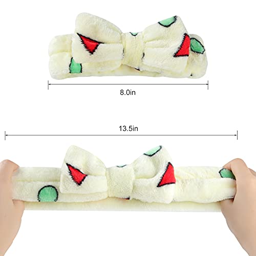 LAXIZAR 10 PCS Bow Headbands Shower Spa Headbands Headwraps for Women