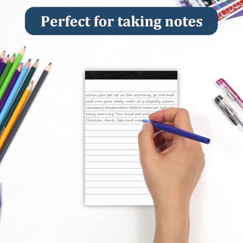 8 Pack Note Pads 4x6 Inch Paper of White Small Notepads 4x6 for Work Study - color: White - 8 Pack, size: 4 x 6-College Ruled