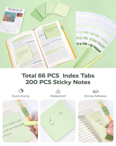 Four Candies Green School Supplies with Case College Essentials - color: Green