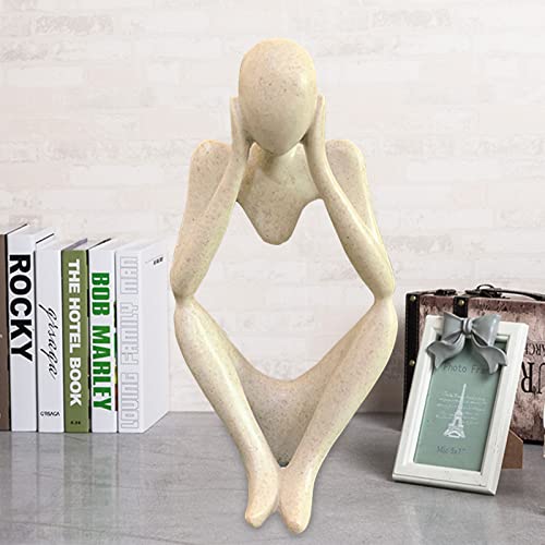 Thinker Statues And Sculptures, Sandstone Resin Thinker Statue Ornaments, Abstract Style Sculptures, Housewarming Gifts, Housewarming Decorations, Living Room Dining Desk Decorations (Middle, Large) - color: Focus, size: Large