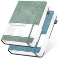 CAGIE Journals Notebooks for Women Men 2 Pack: Journaling Notebooks Journals for Writing Work Leather Diary Hardcover A5 Thick Note Taking Green& Blue - color: Green Blue, style: Lined A5