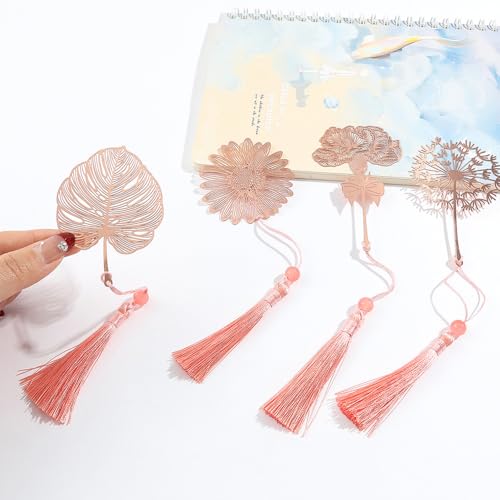 Elegant Metal Bookmark Reading Page Mark – Stylish Book Clip Pendant for Stationery Lovers