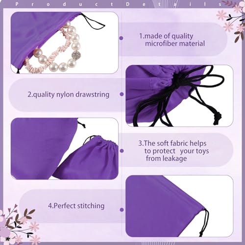 20 Pcs Satin Game Storage Bags for Women Men, S,M,L, Purple - color: Purple, size: S,M,L