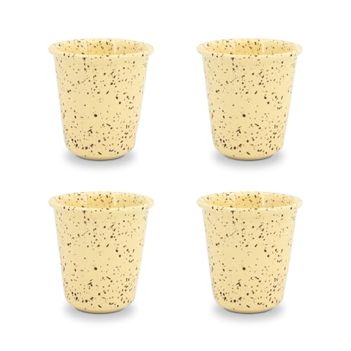 10 oz Coffee Mugs, Set of 4, Yellow - color: Yellow