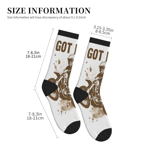 Crew Athletic Socks Funny Crazy Casual Sports Novelty Dress Socks for Women Men Running Hiking - color: Got Dirt Bike Motorcross Racing