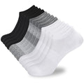 ATBITER 12 Pairs Ankle Socks Womens/Men Thin Low Cut No Show Athletic Socks - color: 12 Pairs 4white+4black+4grey, size: Medium