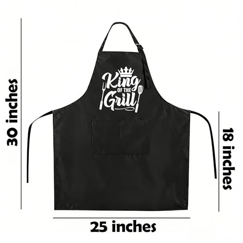 Funny Black Apron with Pockets for Man,Dad,Husband,Father in Law,Chef Daddy Women Grilling Apron BBQ Cooking Gifts - color: Apron-13