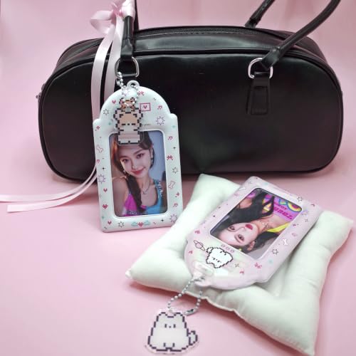 2 Pack K-pop Photocard Holder Keychain, Photo Card Holder with Cute Dog - style: Dog